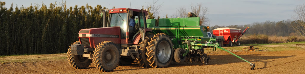 Tractor after a hard days work in St. Landry Parish Tractor after a hard days work in St. Landry Parish